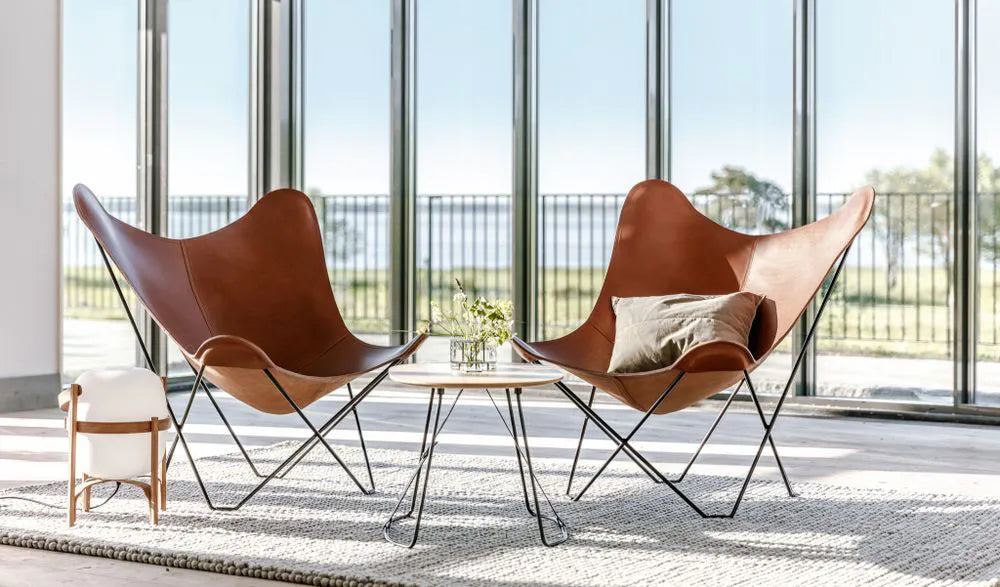 Pampa Mariposa fra Cuero design har en stor deilig sitteflate.