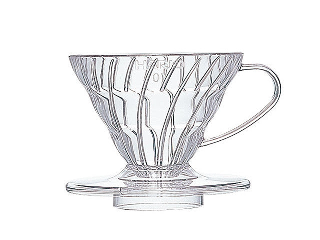 Hario V60 håndbrygg i klar plast.